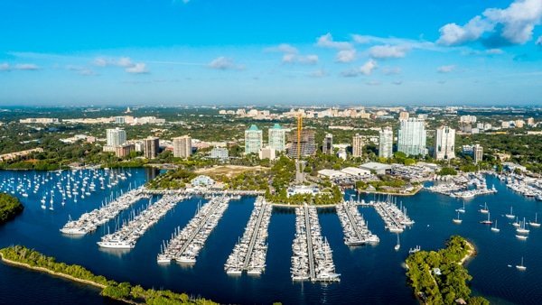 aerial view of coconut grove