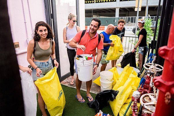 urban cleanup debris free oceans garbage bags people caiti waks