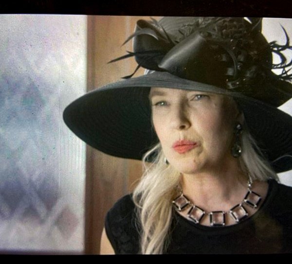 katrina morris widow costume black hat