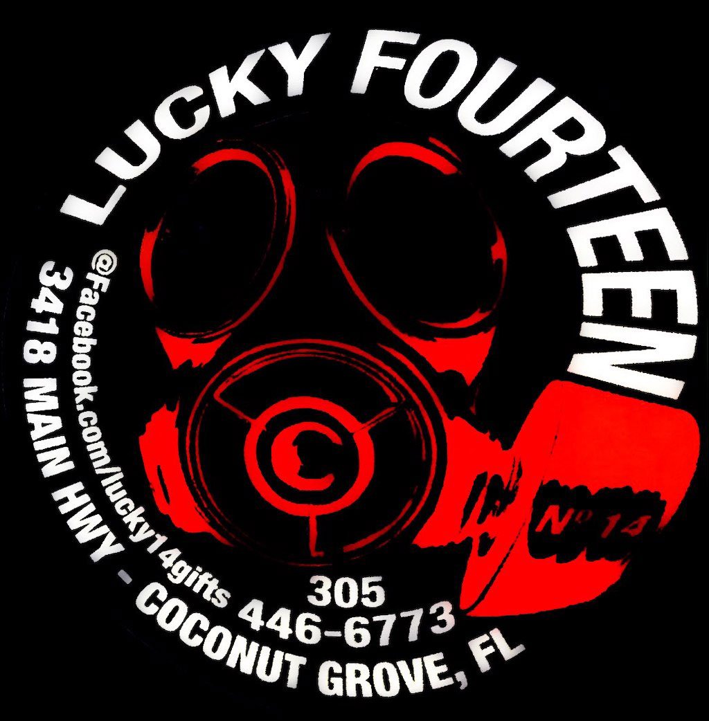 Lucky 14 logo of a Smoke shop in Coconut Grove, FL.