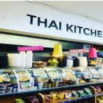 Thai Kitchen interior display of food items on the shelf.