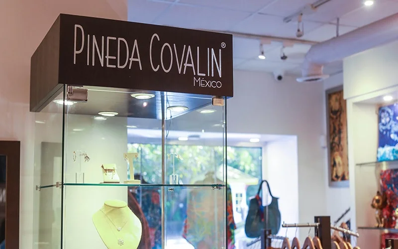 Pineda Covalin Miami's display of jewlery.