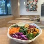 A bowl of colorful salad at Sweetgreen Coconut Grove
