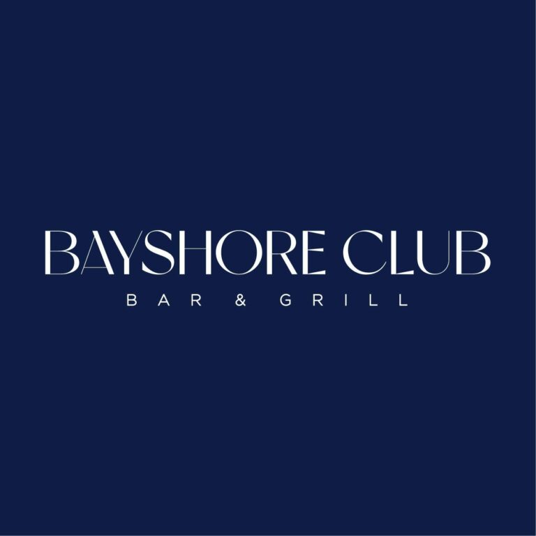 Bayshore Club logo in blue and white