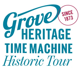 Logo for Grove Heritage Time Machine Historical Tour