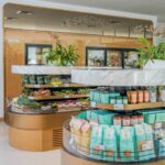 Le Specialita store display with products.