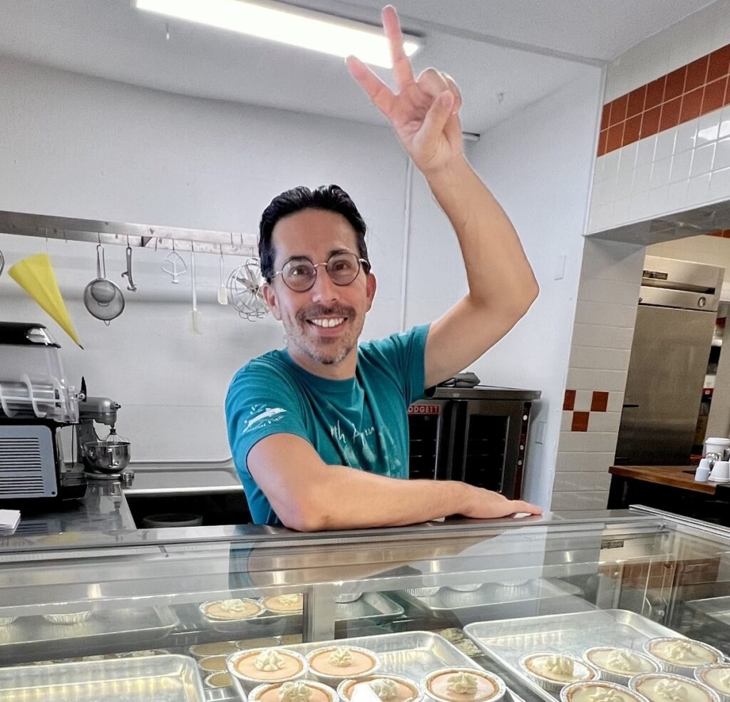 Initially waving passersby to buy his pies, Josh Abril has emerged as one of the top bakers in the hotly contested Key lIme pie market.