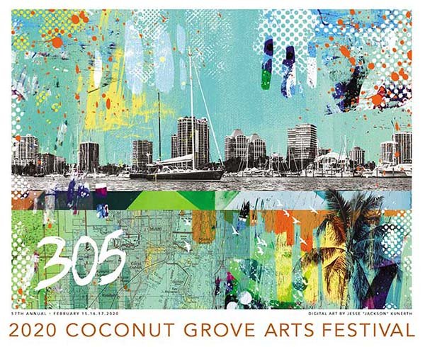 poster coconut grove arts festival 2020