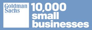 Goldman Sachs 10,000 small business blue logo.